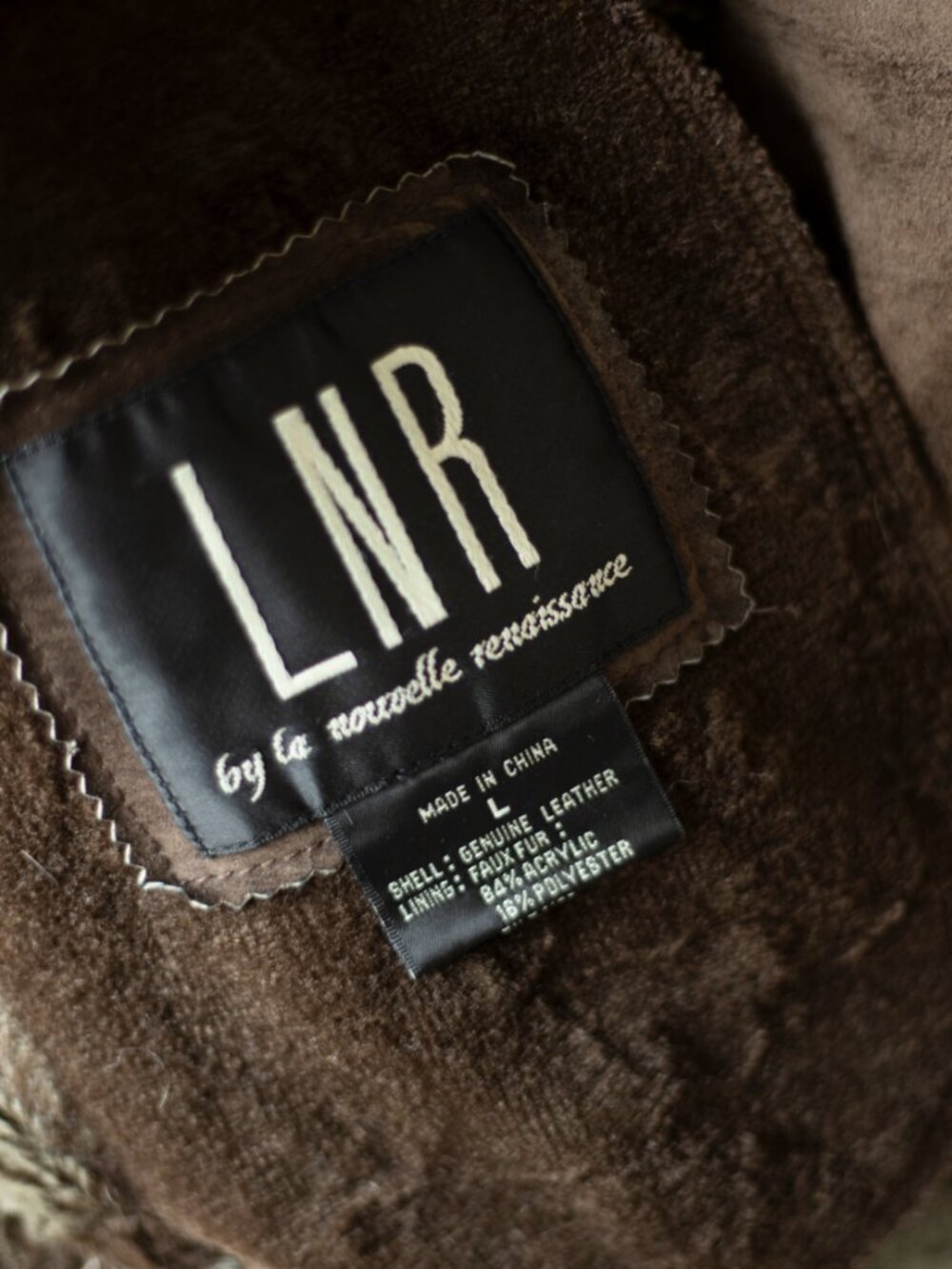 Vintage Genuine Suede Shearling Penny Lane Coat M/L Brown Curly Fur Trim - Picture 3 of 6